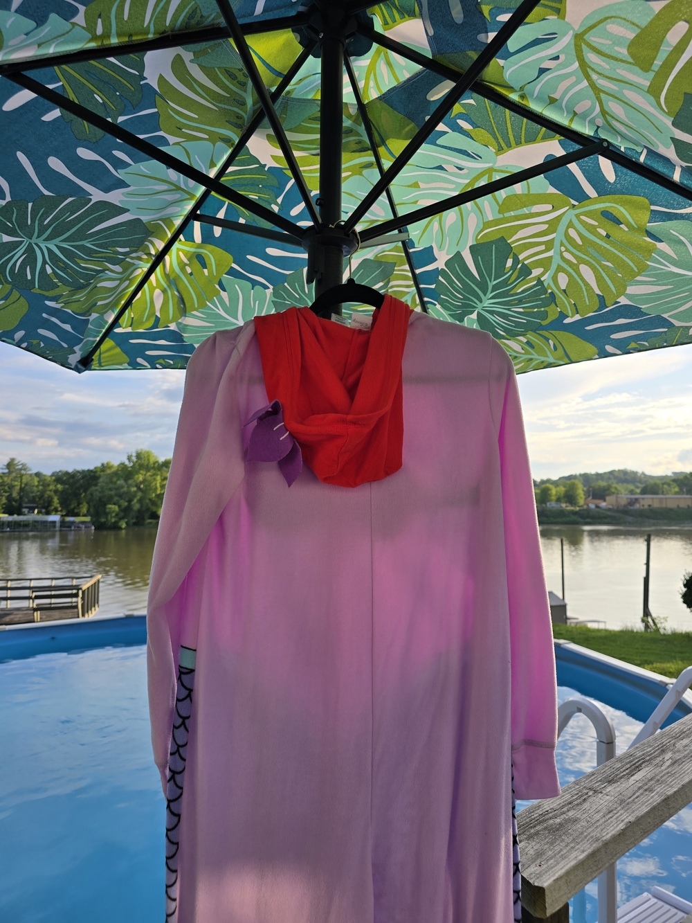 Disney Pink Purple Ombre Mermaid Onesie Pajamas - Picture 9 of 9